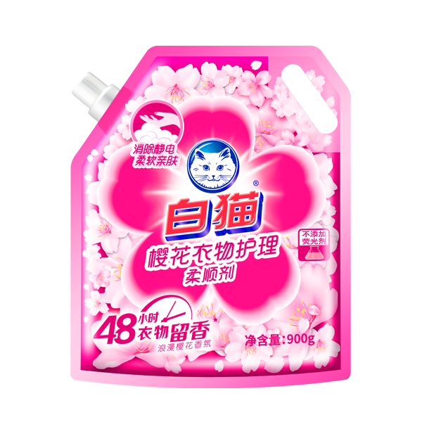 白猫樱花衣物护理柔顺剂